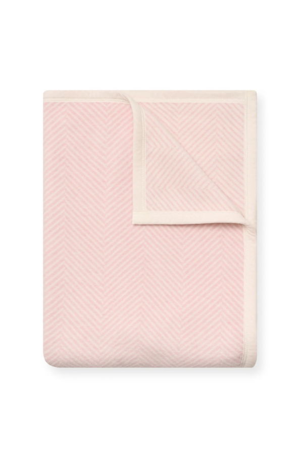 CHAPPY WRAP Harborview Herringbone Blanket - Ballet Pink
