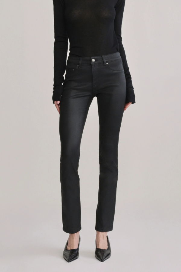 DL 1961 Jessica Skinny Instasculpt Jean - Black Coated