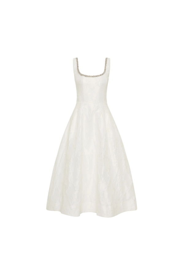 REBECCA VALLANCE Revolution Midi Dress - Ivory