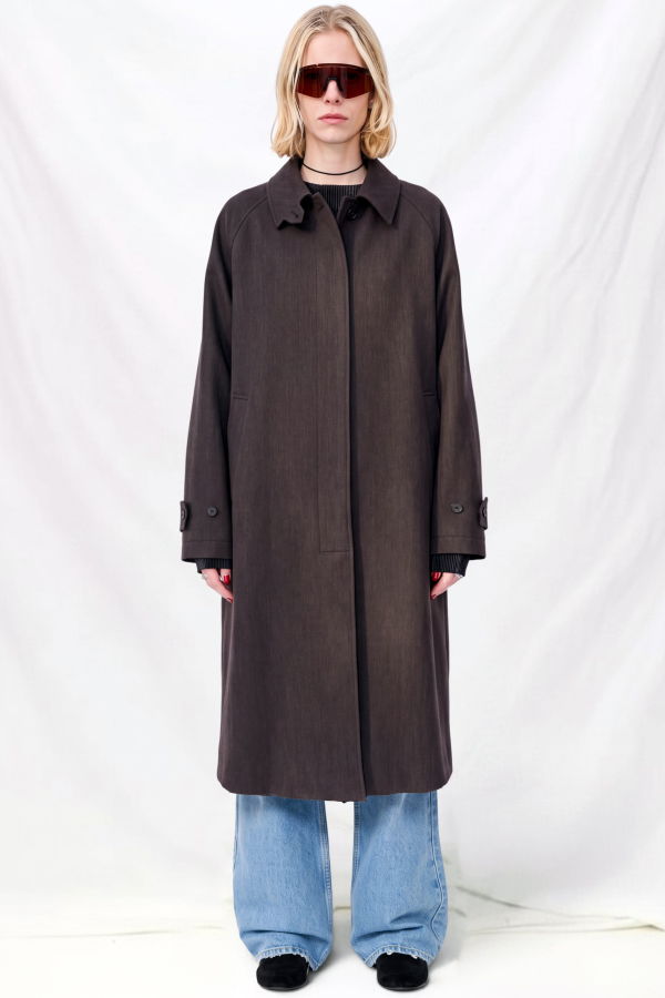 Studio Nicholson Holin Trench Coat - Brown Marl
