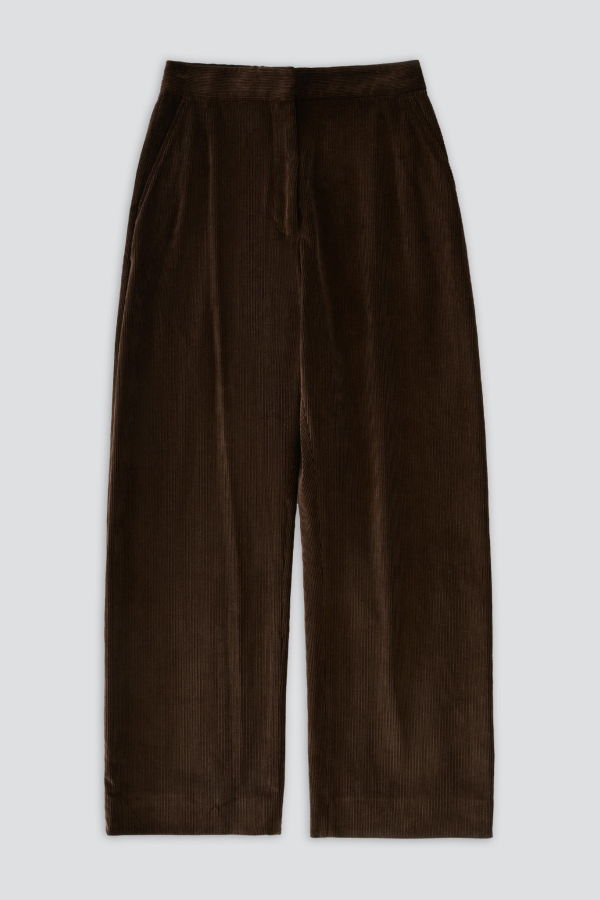 Studio Nicholson Grange Corduroy Wide Leg Pant - Espresso