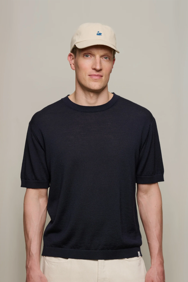 Merz b. Schwanen Merinotee01.51 Refined Knitted Merino Wool T-Shirt