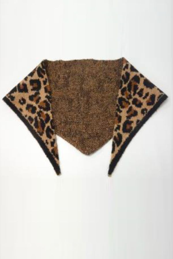 Frances Valentine Leopard Triangle Scarf - Multi