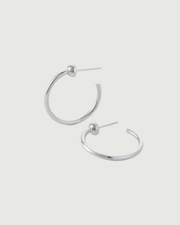 Jenny Bird Mini Icon Hoops - Silver | Garmentory