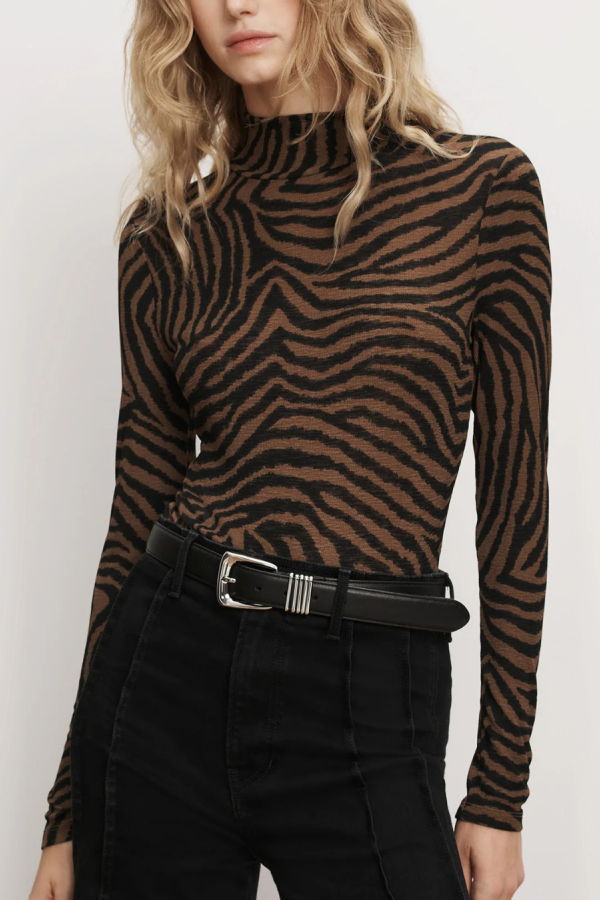 Veronica Beard Wyeth Turtleneck - Ochre / Black