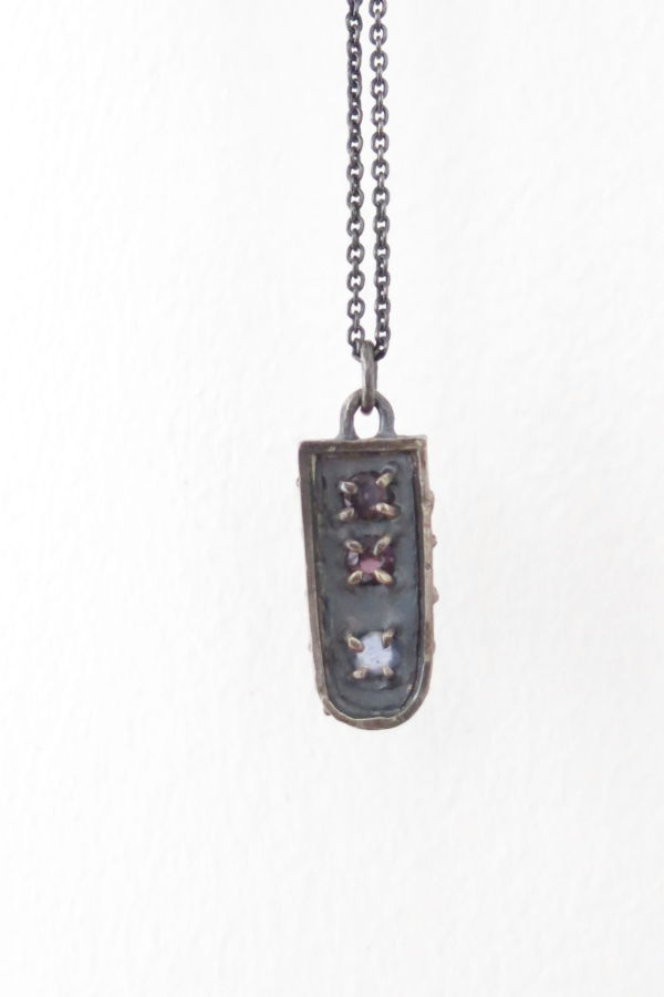 Elaine Ho Amethyst, Yogo Sapphire & Pink Sapphires Pendant