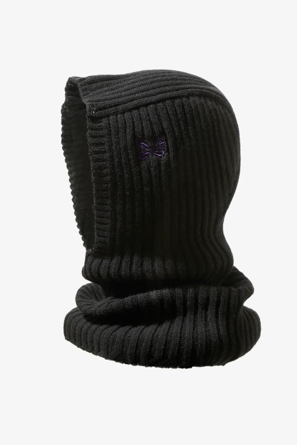 Needles Shetland Wool Balaclava - Black