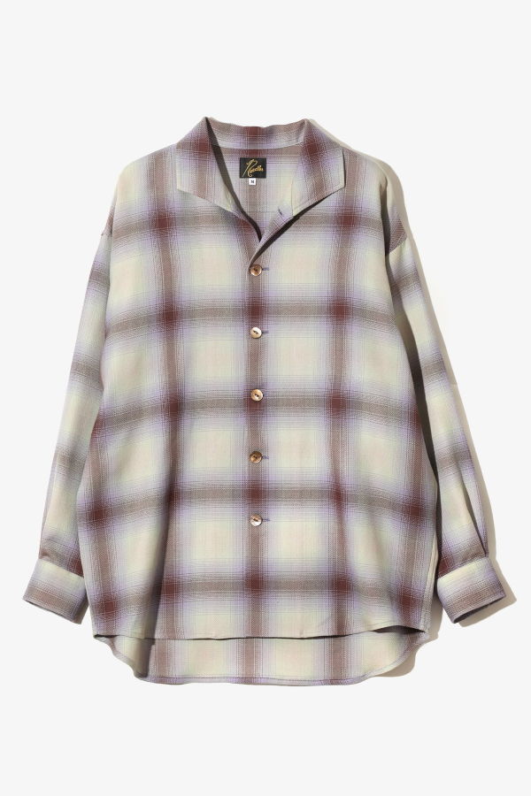 Needles Windsor Collar Uncon Shirt W/R Ombre Plaid