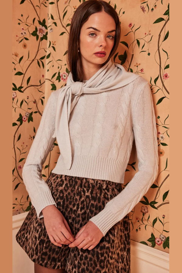 Sister NY Margaux Cable Knit Sweater