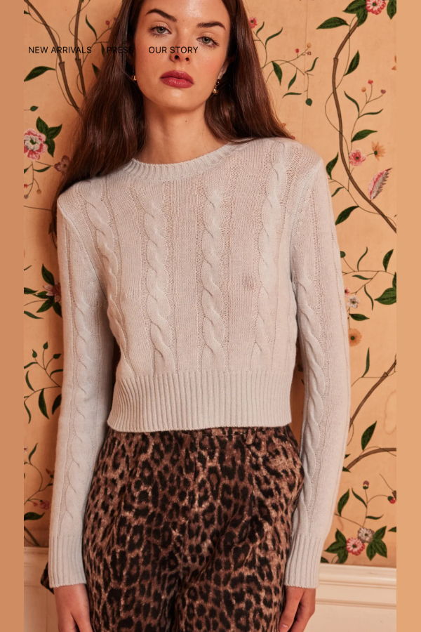 Sister NY Margaux Cable Knit Sweater