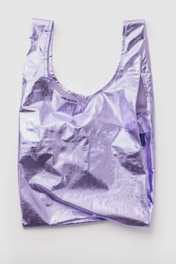 BAGGU Lavender Metallic Standard Baggu