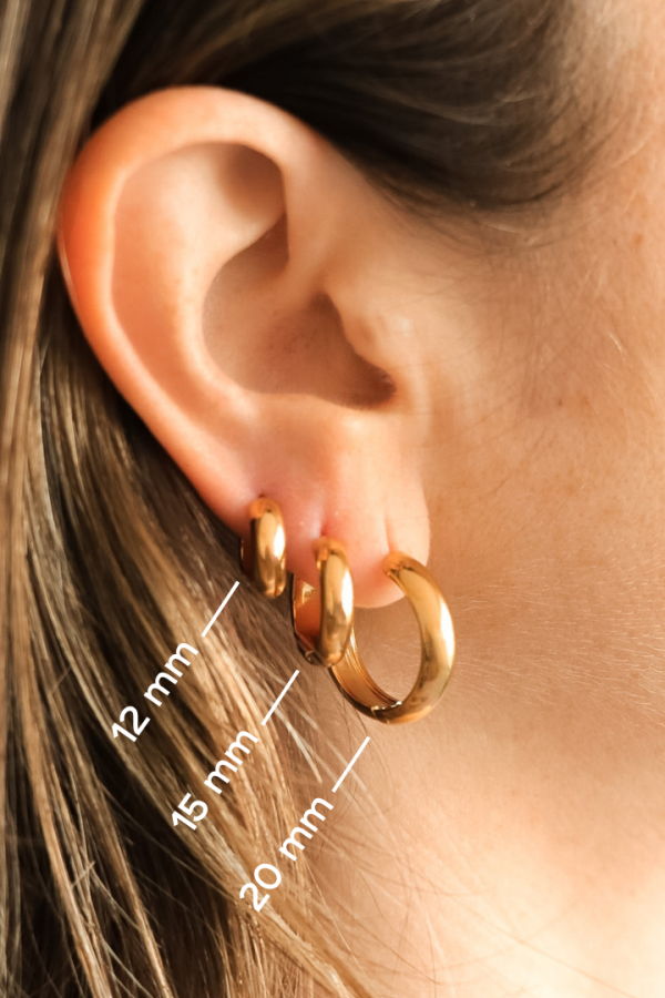 Horace Jewelry Cercio Hoops 12mm Earrings