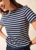 Saint James Etrille II Nautical Striped Tee - Navy/Ecru - Thumbnail 3