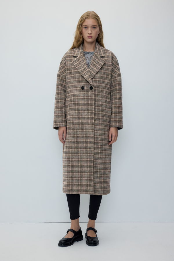 Rita Row Cedar Checkered Coat