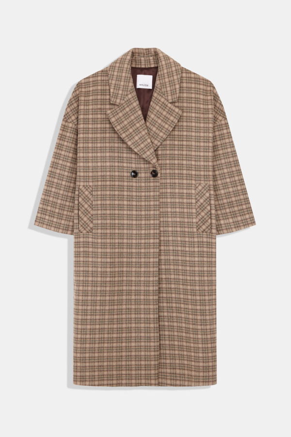 Rita Row Cedar Checkered Coat