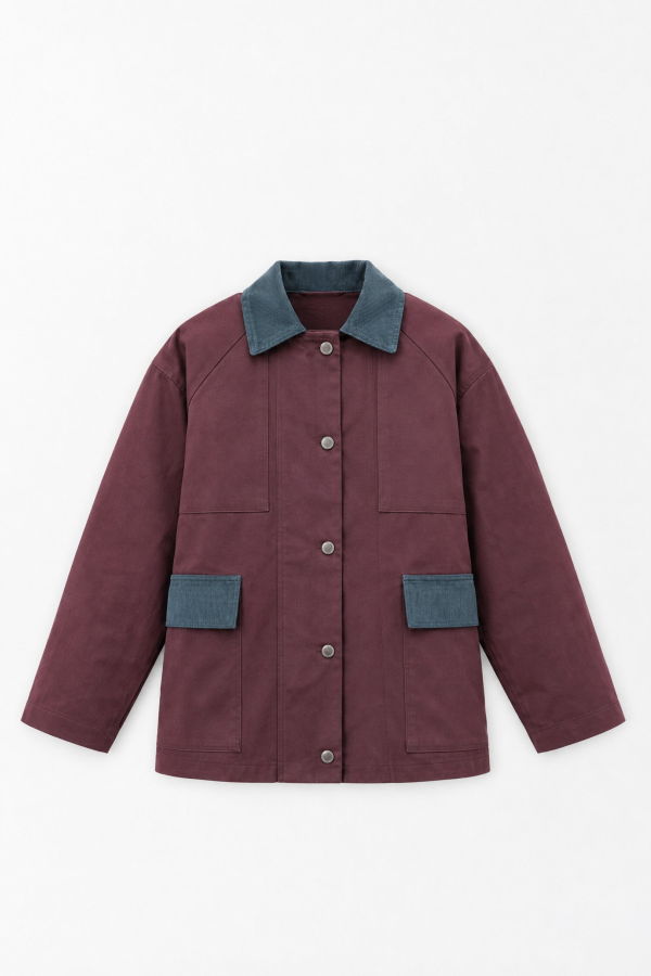Carmen Says Acorn Contrast Collar Jacket