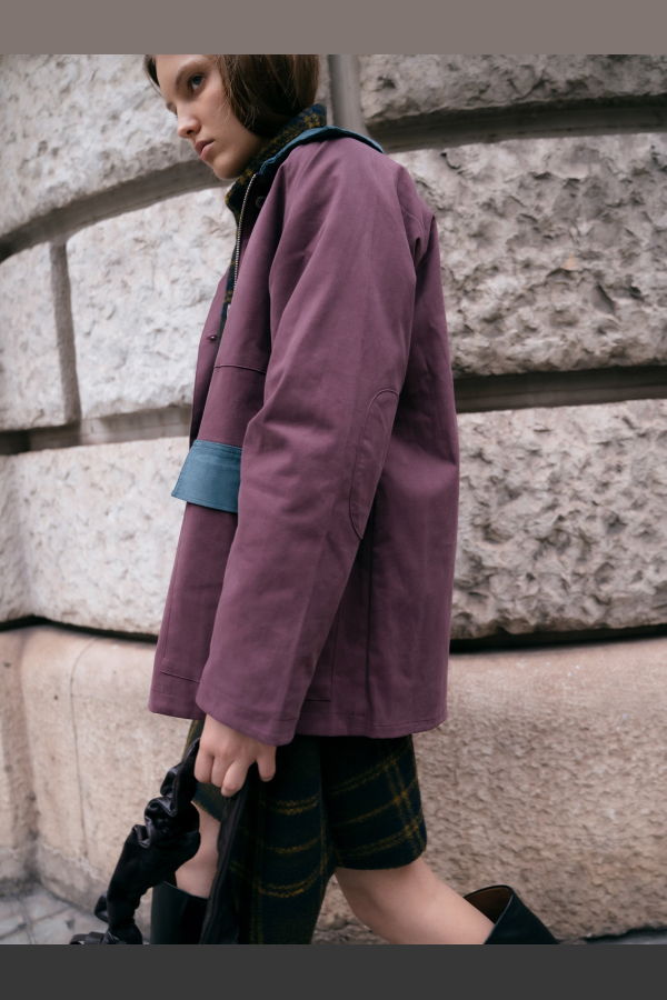 Carmen Says Acorn Contrast Collar Jacket
