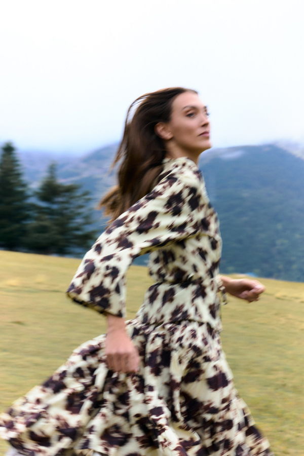 Carmen Says Field Flower Drop Waist Dress