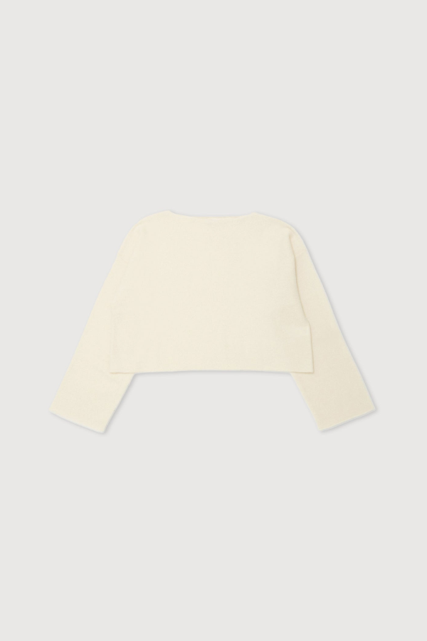 Taiga Takahashi Cashmere Bateau Neck Pullover - Raw White