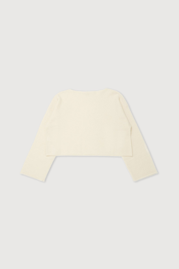 Taiga Takahashi Cashmere Bateau Neck Pullover - Raw White