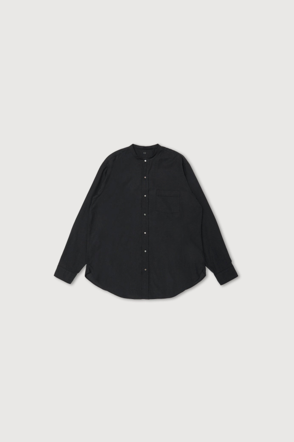 Taiga Takahashi Lot.104 Band Collar Shirt - Charcoal