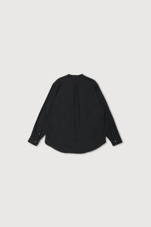 Taiga Takahashi Lot.104 Band Collar Shirt - Charcoal