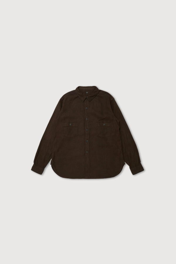 Taiga Takahashi Lot.121 Work Shirt - Mud Dyed Brown
