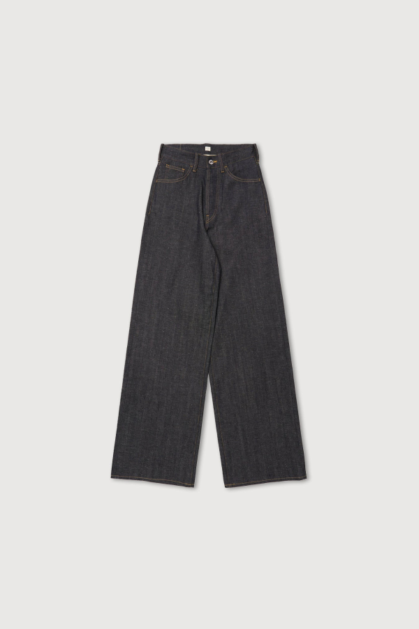 Taiga Takahashi Wide Straight Denim Trousers - Raw Indigo