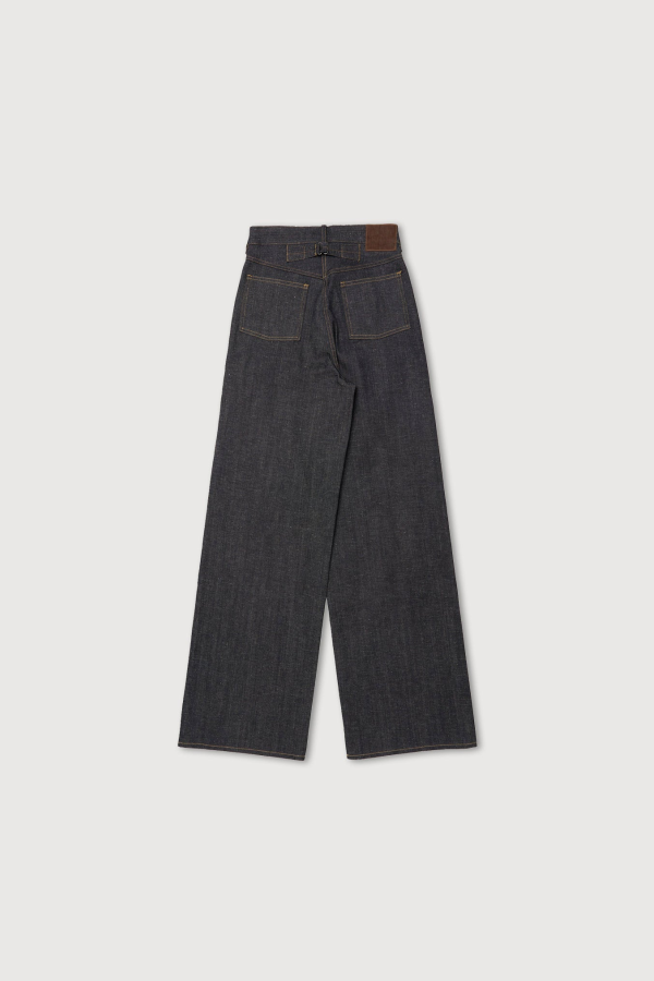 Taiga Takahashi Wide Straight Denim Trousers - Raw Indigo