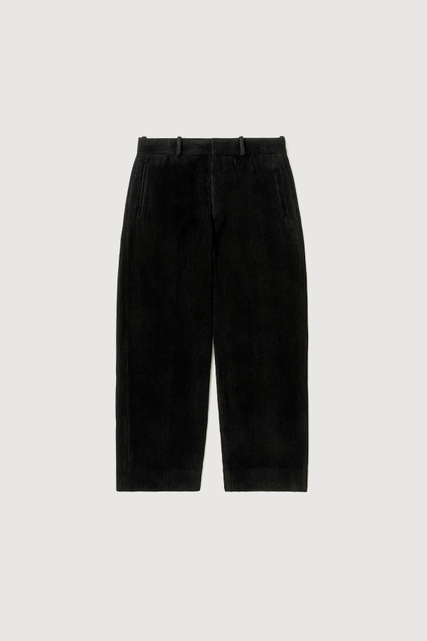 A.Presse Wool Corduroy Wide Trousers - Black