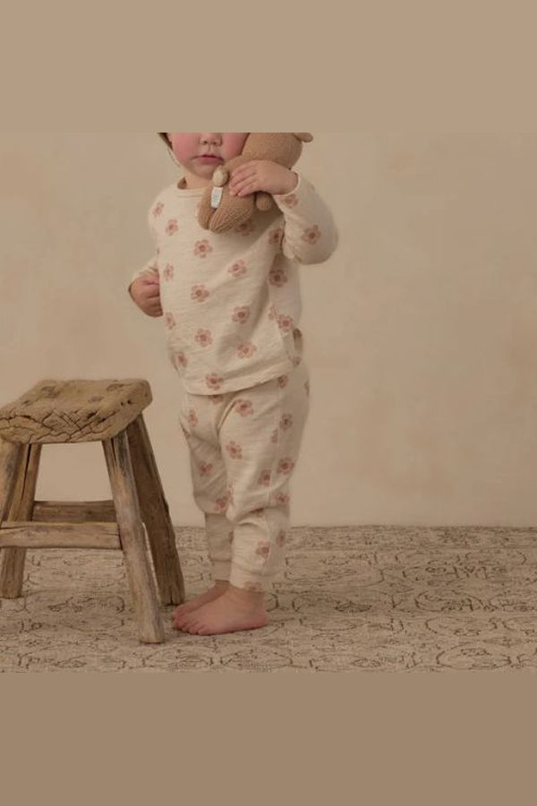 KIDS Rylee + Cru Pink Daisies Long Sleeve Set