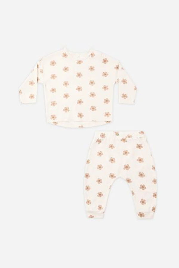 KIDS Rylee + Cru Pink Daisies Long Sleeve Set