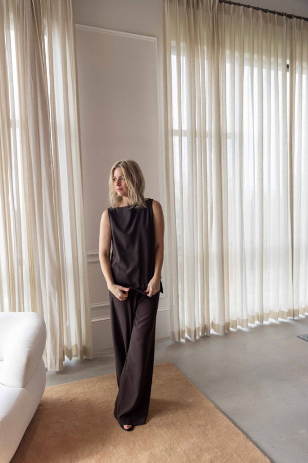 House of Dagmar Sleeveless Crepe Top