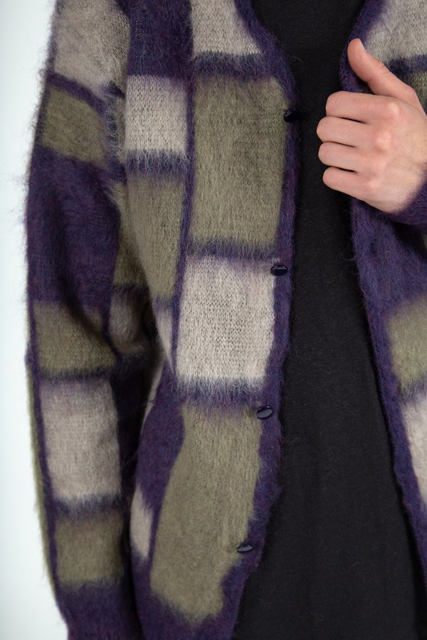 Needles Mohair Cardigan - Block Purple | Garmentory