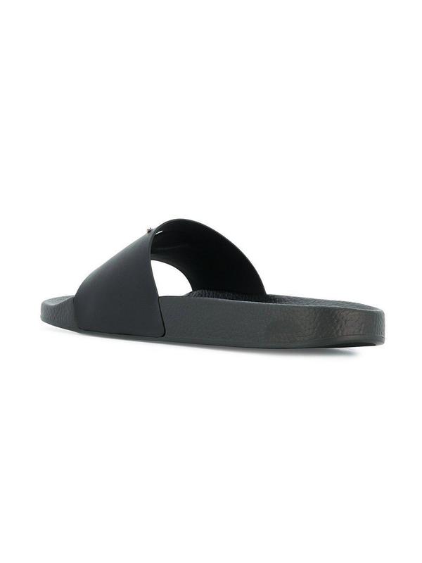 Giuseppe Zanotti Logo Plaque Slide - Black | Garmentory display picture 3