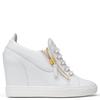 GIUSEPPE ZANOTTI Lorenz Zip-Front Wedge Sneaker - White - Thumbnail 3