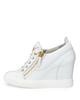 GIUSEPPE ZANOTTI Lorenz Zip-Front Wedge Sneaker - White - Thumbnail 2