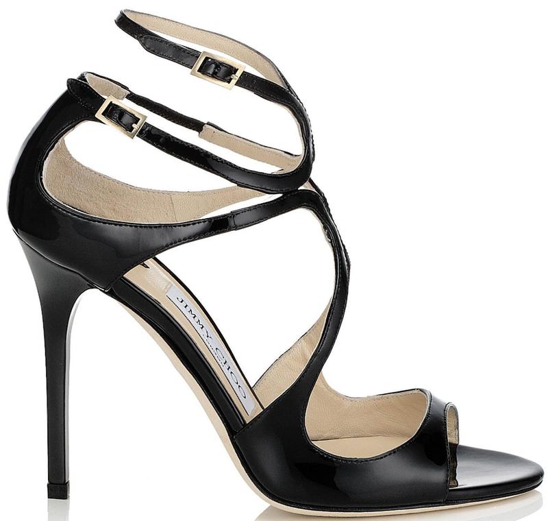 JIMMY CHOO lang サンダル Jimmy Choo Lang Patent Strappy Sandals - Black | Garmentory