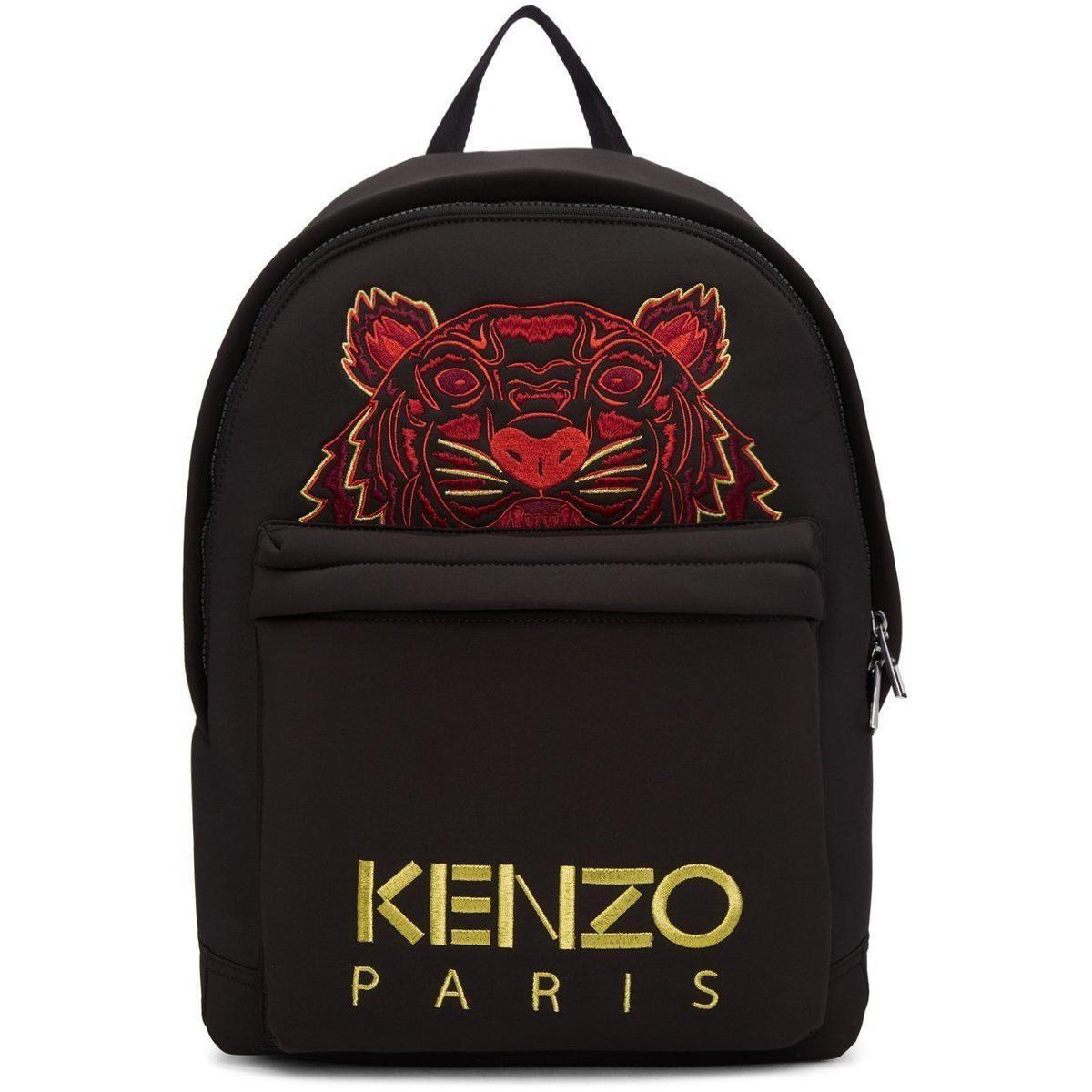 KENZO Chinese New Year Tiger Neoprene Backpack, Black | Garmentory