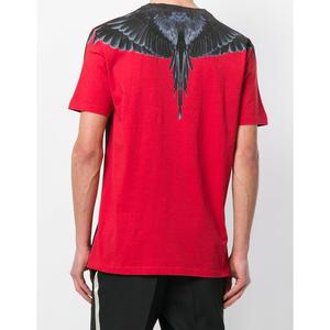MARCELO BURLON Double Wings T-shirt, Black/ Red | Garmentory