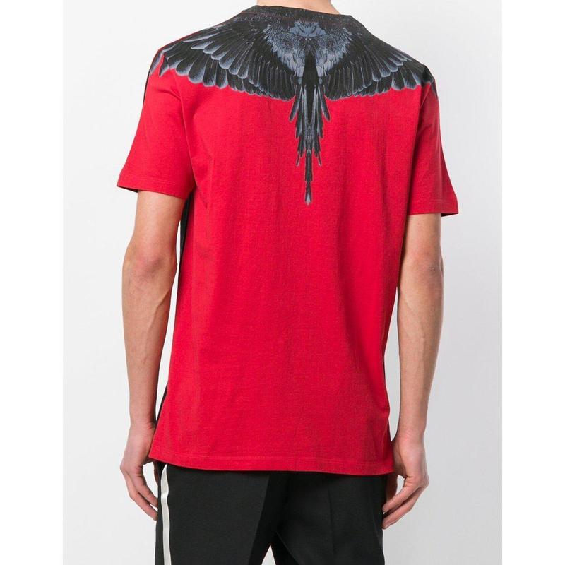 MARCELO BURLON Double Wings T-shirt, Black/ Red | Garmentory