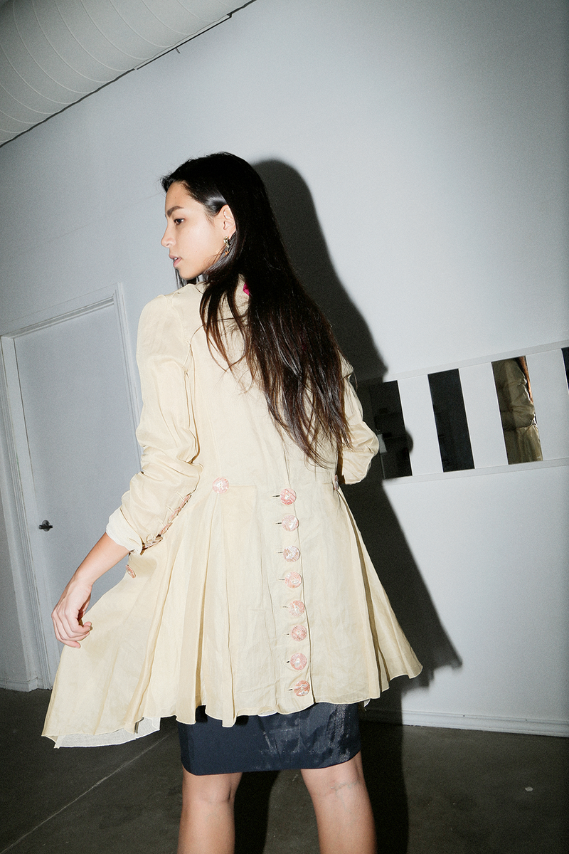 Las Cruxes Vintage Jean Paul Gaultier Tissue Cotton Dress Overcoat - Shell  | Garmentory