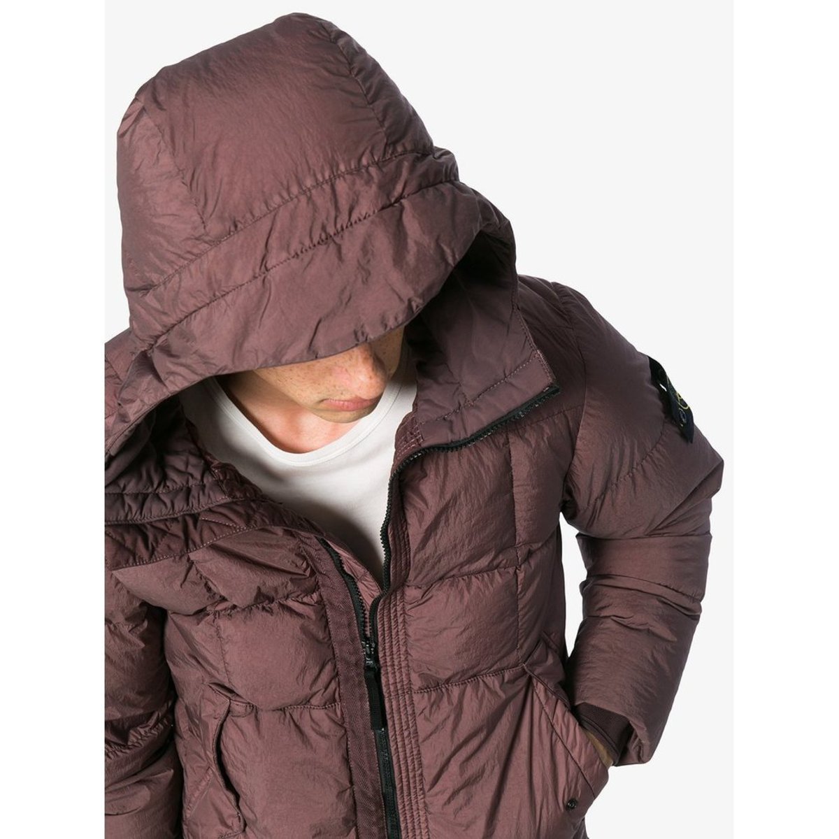 Stone Island Garment Dyed Crinkle Reps NY Down Jacket - Rose
