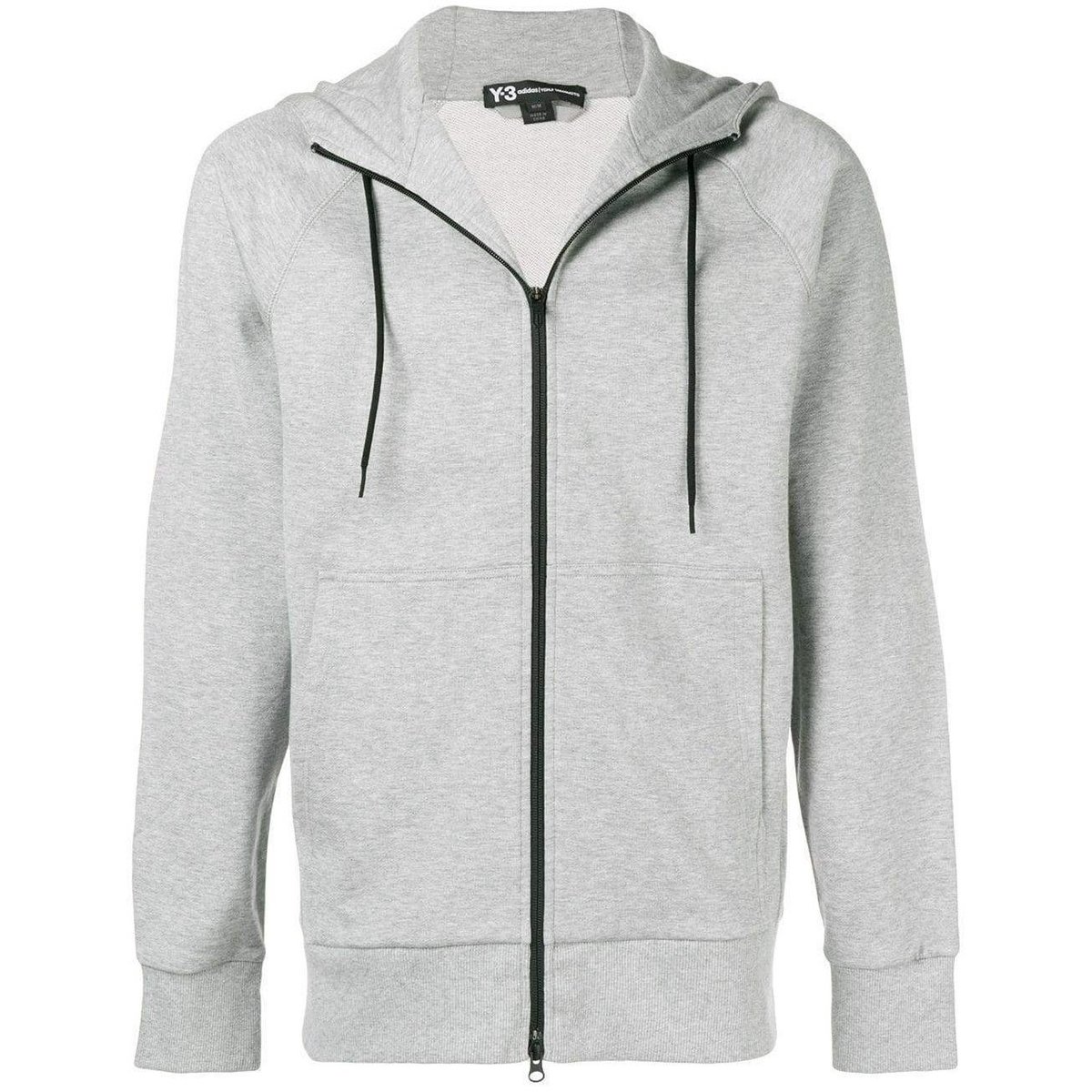◆Y-3◆ M Hoodie Light Grey M FT HOODIE LIGHT GREY HEATHER Y Y-3 Classic Zip Hooded Sweatshirt - Light Grey | Garmentory
