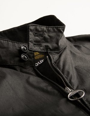 barbour hagart wax jacket black