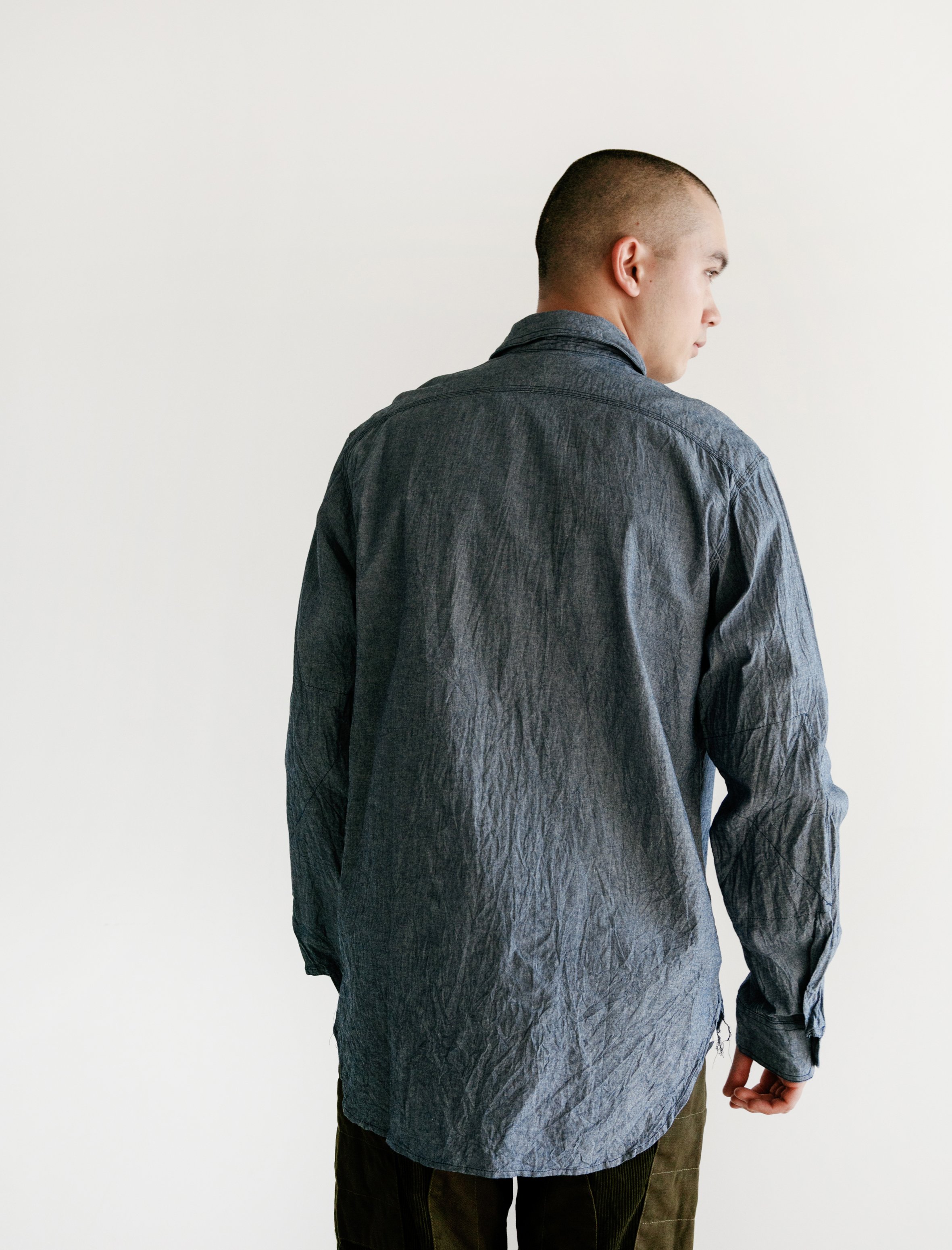 engineered garments work shirt chambray