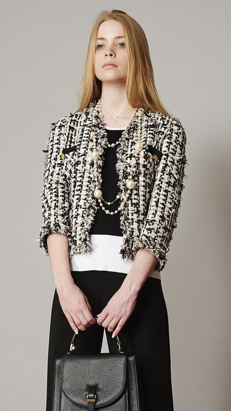 Edward Achour Paris Blazer - Black/White | Garmentory