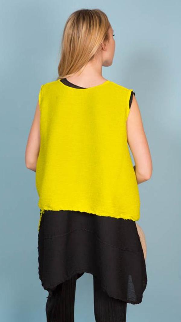 Issey Miyake Cauliflower Crepe Top - Lemon | Garmentory