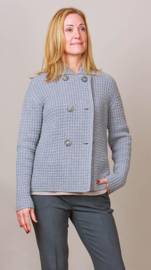TONET Heavy Knit Jacket - Light Grey/Beige TONET Heavy Knit Jacket - Light Grey/Beige