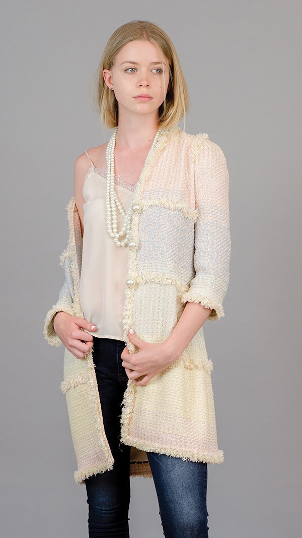 Edward Achour Paris Mid Length Coat with Pearls | Garmentory